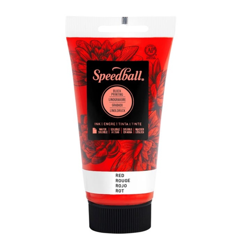 Speedball Water Soluble Block Printing Ink, Primary Red, 2-1/2 Ounces