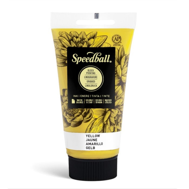 Speedball Water Soluble Block Printing Ink, Primary Yellow, 2-1/2 Ounces