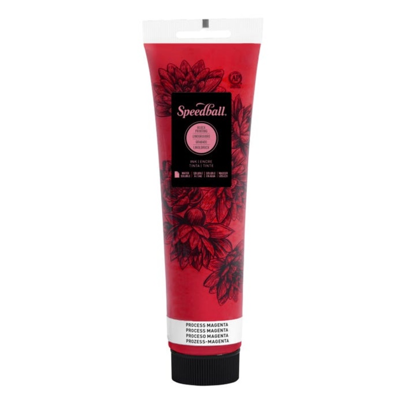 Speedball Water-Soluble Block Printing Ink, Process Magenta, 5 Ounces