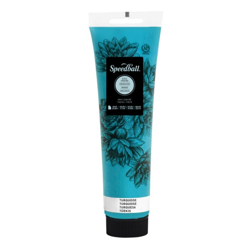 Speedball Water Soluble Block Printing Ink, Turquoise, 5 Ounces