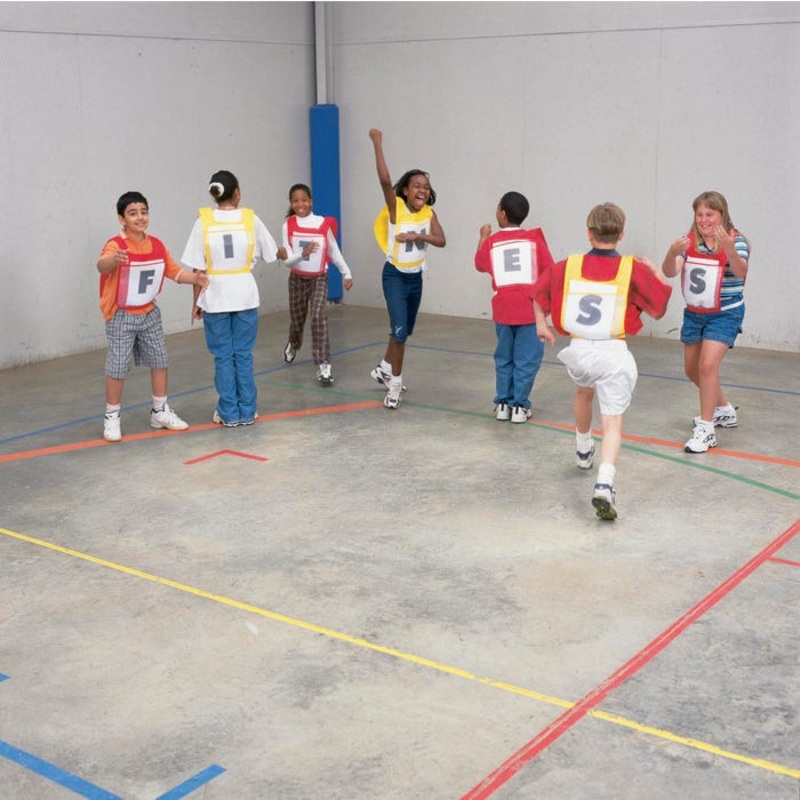 Sportime MatchMates with Mesh Pockets, Set of 12, Red/Yellow