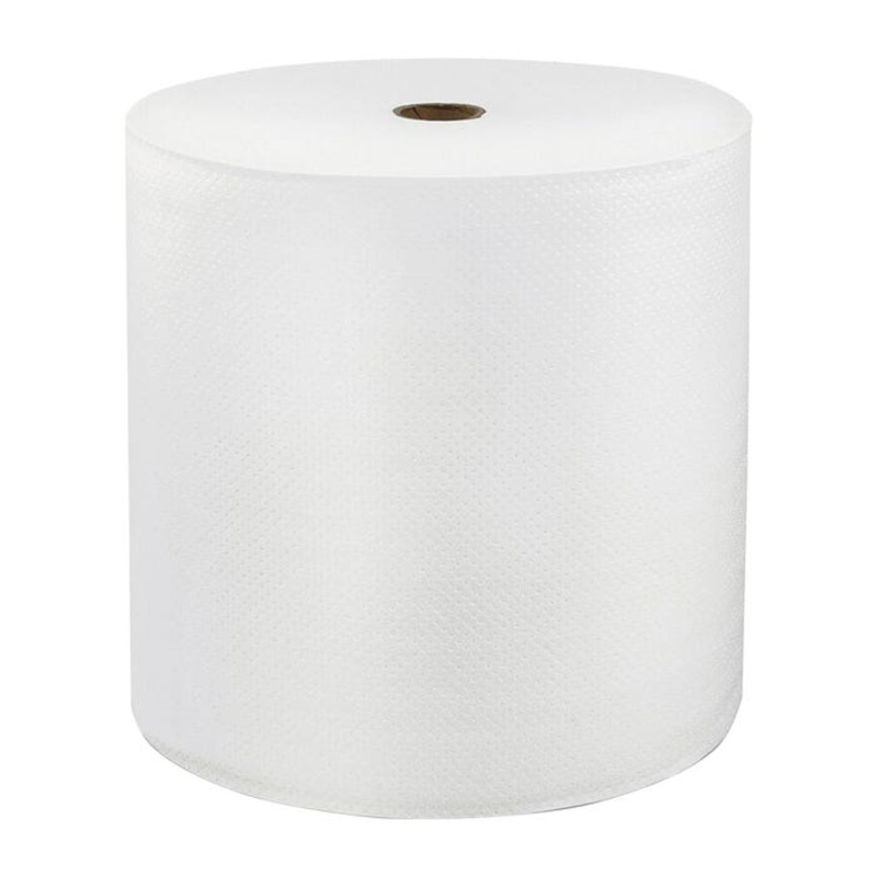 LoCor Hardwound Roll Towels, 1 Ply, White, Pack of 6