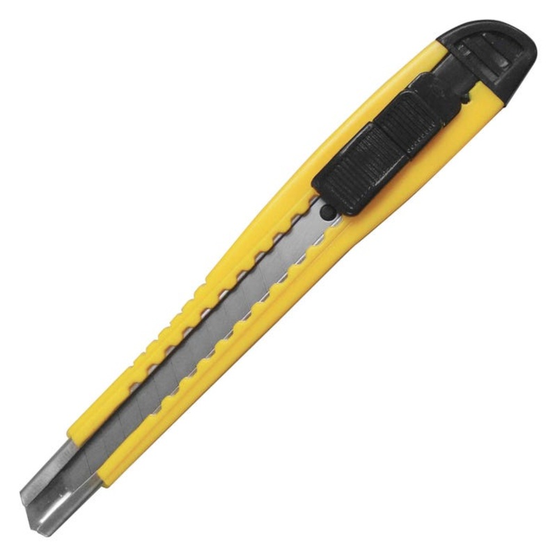 Sparco Fast Point Light Duty Snap-Off Knife, 5-1/4 in L, Plastic Handle, Assorted Color