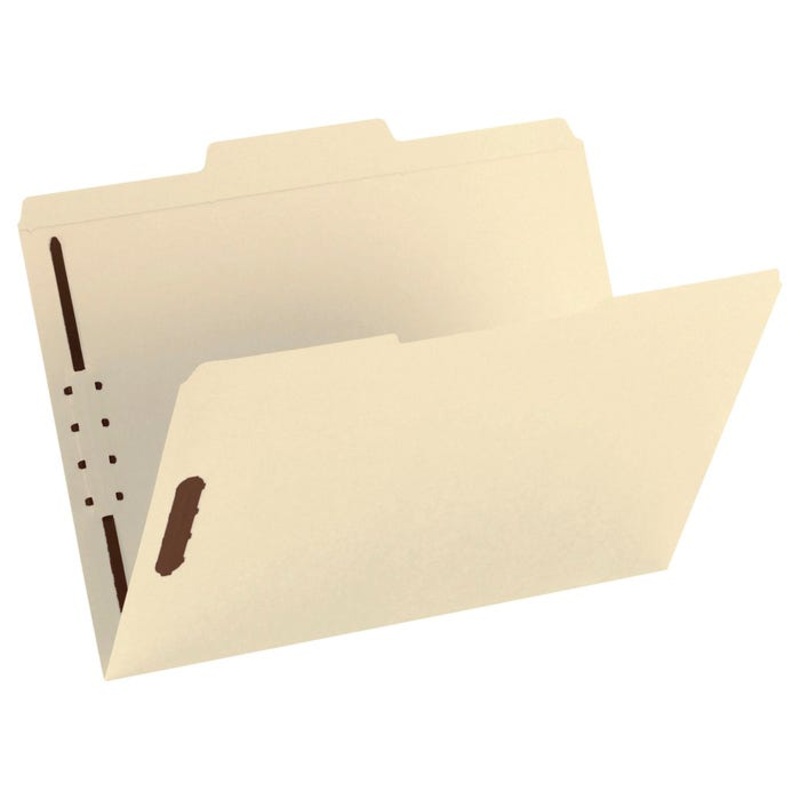 Smead Fastener Folders, Letter Size, 2/5 Right Cut, 2 K-Style Fasteners, Manila, Pack of 50