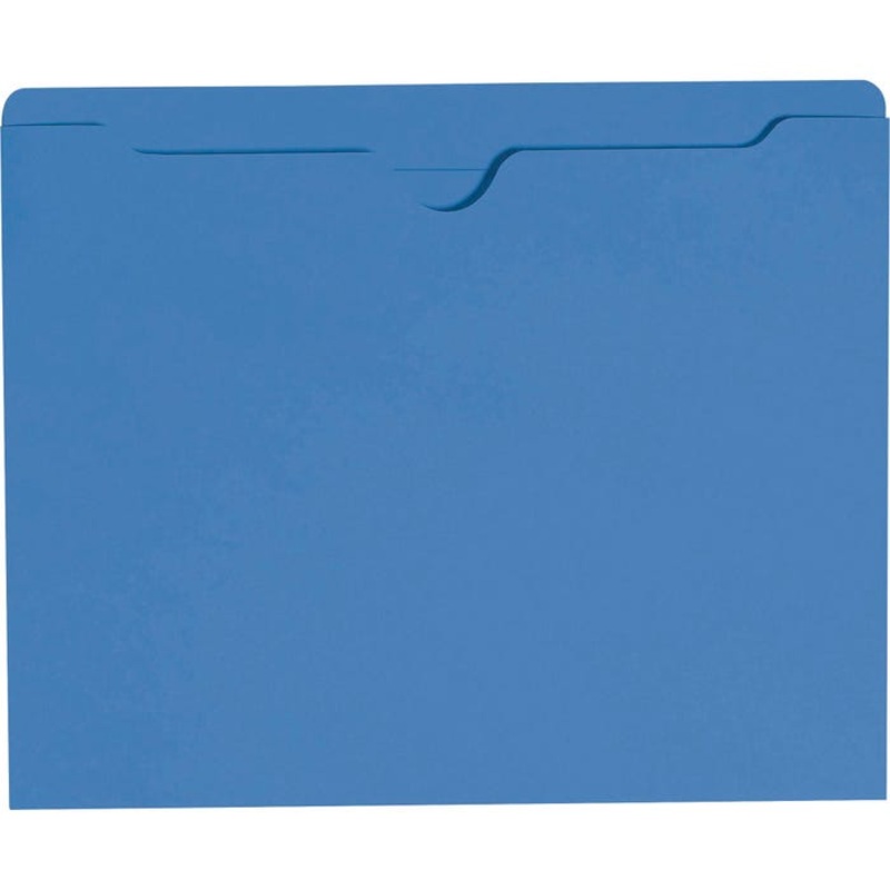 Smead File Jacket, Letter Size, Flat, Blue, Pack of 100