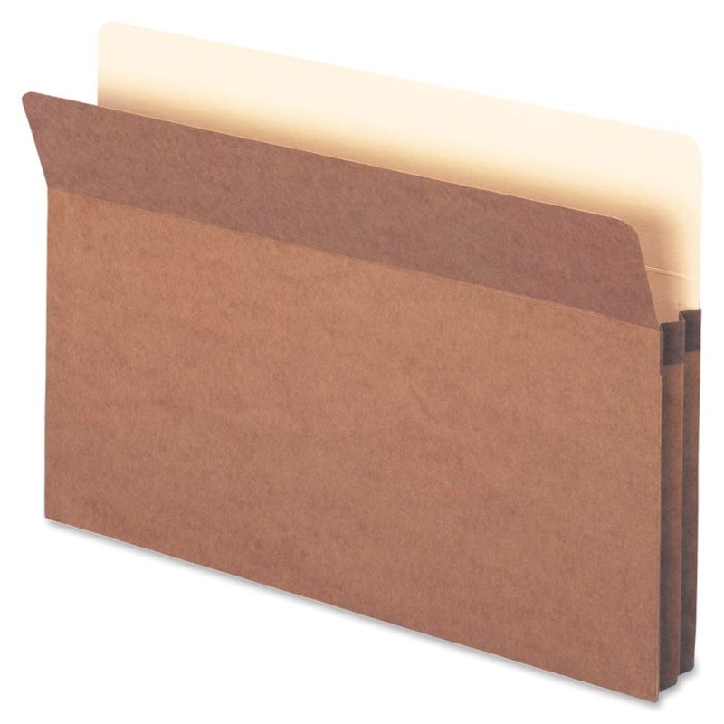 Smead File Pocket, Legal Size, 1-3/4 Inch Expansion, Straight Cut, Redrope, Pack of 25
