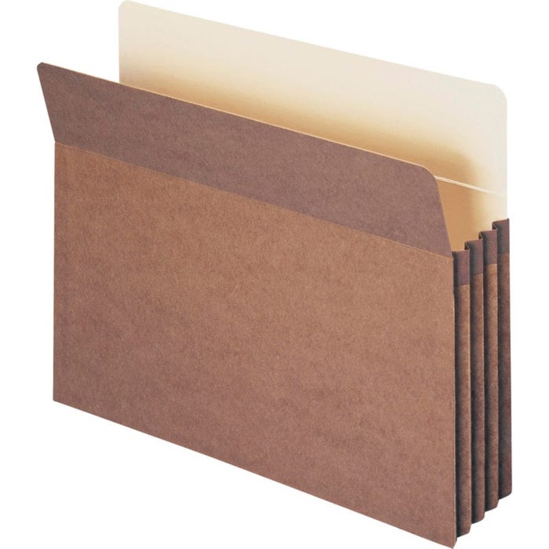 Smead File Pocket, Letter Size, 3-1/2 Inch Expansion, Straight Cut, Redrope, Pack of 25