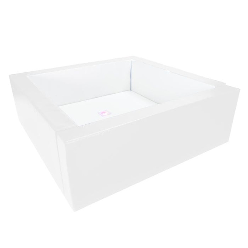 Snoezelen Illuminated Ballpool, Small, White, 57 x 57 x 28-1/2 Inches