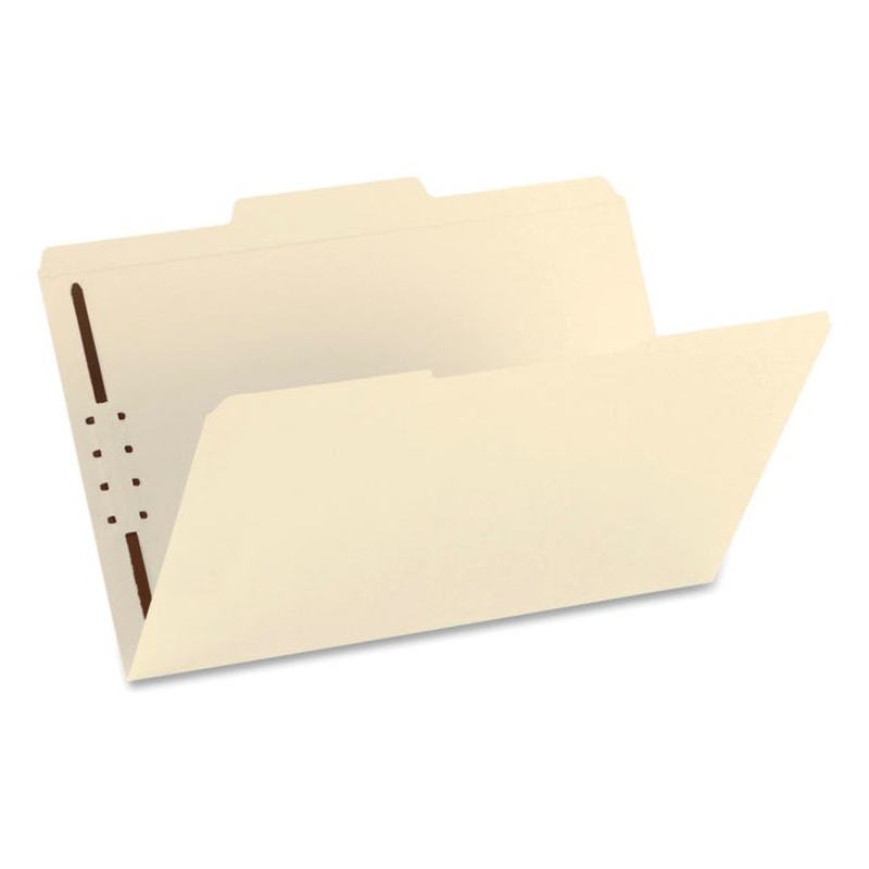 Smead Fastener Folders, Legal Size, 1/3 Assorted Cut, 1 K-Style Fastener, Manila, Pack of 50
