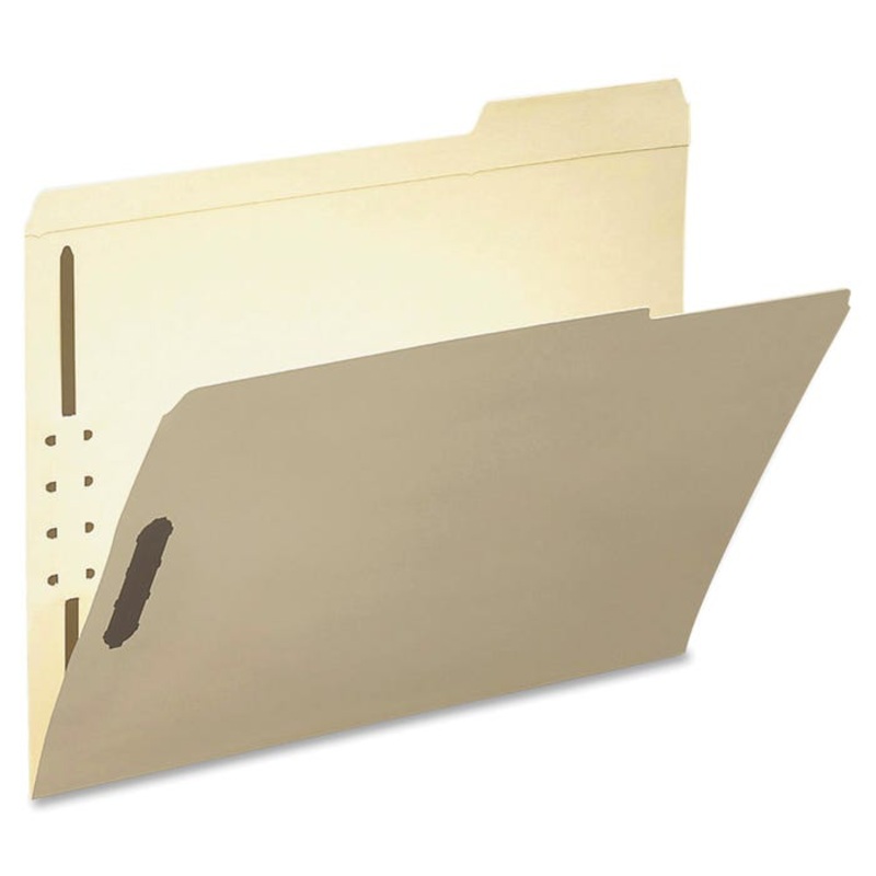 Smead Fastener Folders, Letter Size, 1/3 Right Cut, 2 B-Style Fasteners, Manila, Pack of 50