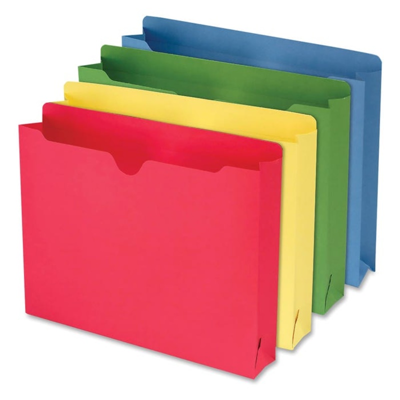Smead File Jacket, Letter Size, 2 Inch Expansion, Assorted Colors, Pack of 10
