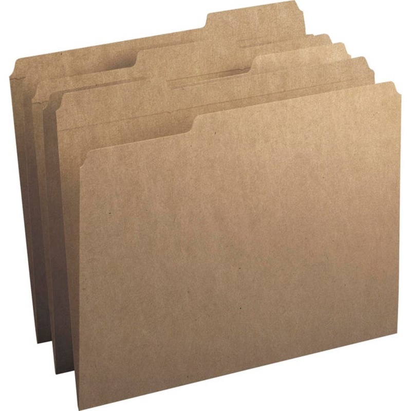 Smead Kraft File Folders, Letter Size, 1/3 Cut Tabs, Pack of 100