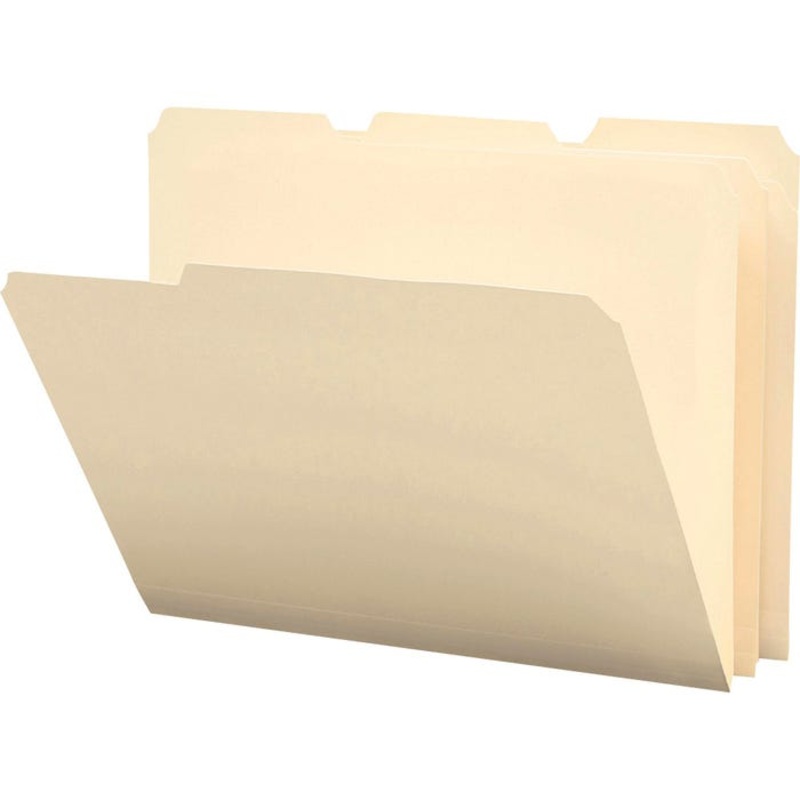 Smead Poly File Folder, Letter Size, 1/3 Cut Tabs, Manila, Pack of 12