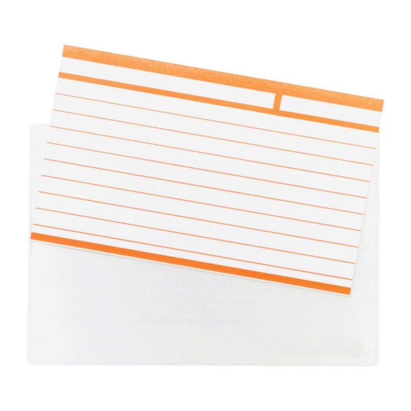 Smead Poly Non-Glare Self-Adhesive Pocket, 5 x 3, Clear, Pack of 100