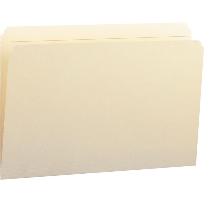 Smead Reinforced File Folder, Legal Size, Straight Cut Tabs, Manila, Pack of 100