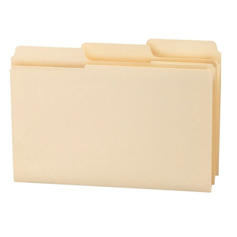 Smead SuperTab File Folders with Oversized Tabs, Legal Size, 1/3 Cut Tabs, Manila, 1-Ply, Pack of 100
