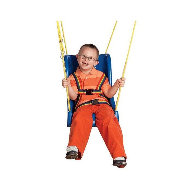Skillbuilders Special Swing Seat and Ropes, Teen, Medium, 14 x 12 x 30 Inches, Blue