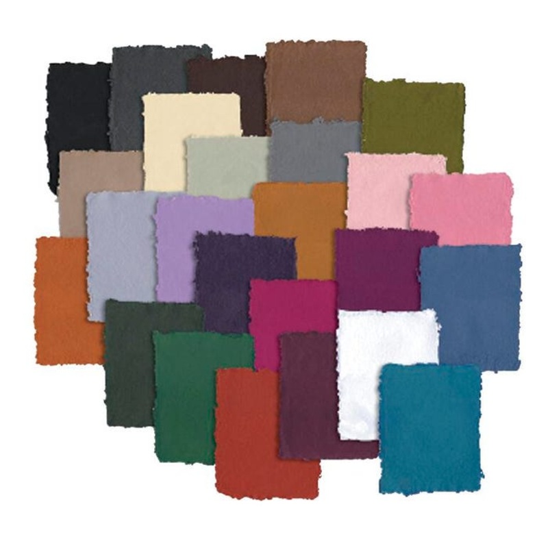 Shizen Design Handmade Pastel Paper, 8-1/2 x 11 Inches, Assorted Colors, 25 Sheets