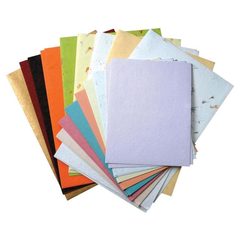 Shizen Design Indian Handmade Paper Assortment A, 1 Pound Each, Set of 2 Bags
