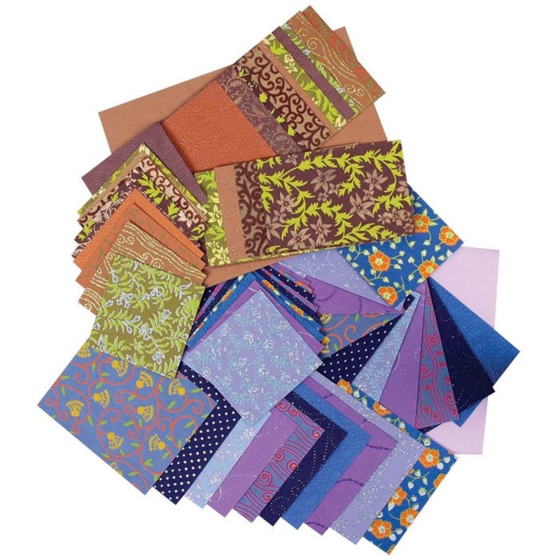 Shizen Design Indian Handmade Paper Assortment B, 1 Pound Each, Set of 2 Bags