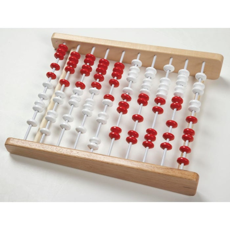 SI Manufacturing Plastic Student Rekenrek, 10 Bars, Color Change