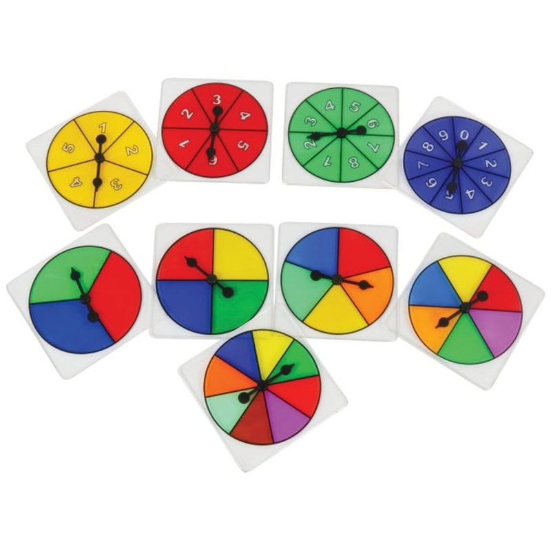 SI Manufacturing Probability Spinners, Set of 9