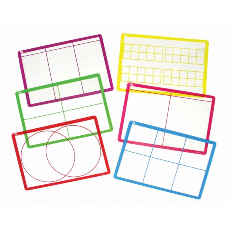 SI Manufacturing Transparent Sorting Mats, 16-1/2 x 12-1/2 inches, Grades PreK and Above