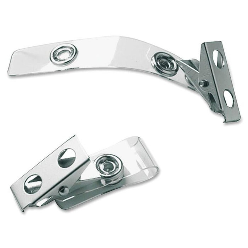 SICURIX ID Strap Clip Adapter, Vinyl, Clear, Pack of 25