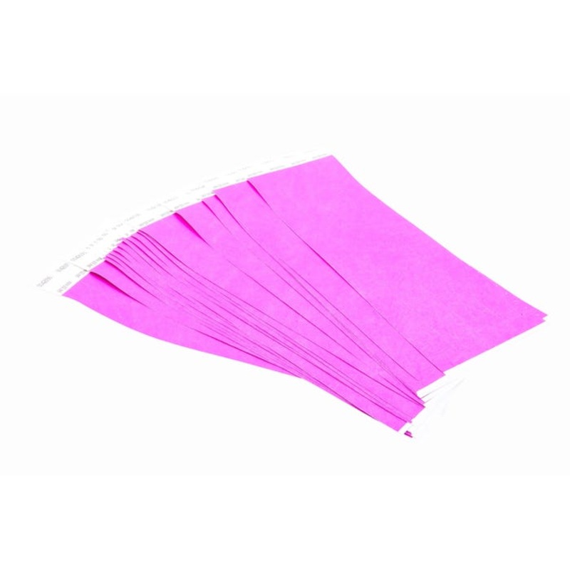 SICURIX Tear-Resistant Waterproof Security Wristband, 10 x 3/4 Inches, Tyvek, Purple, Pack of 100