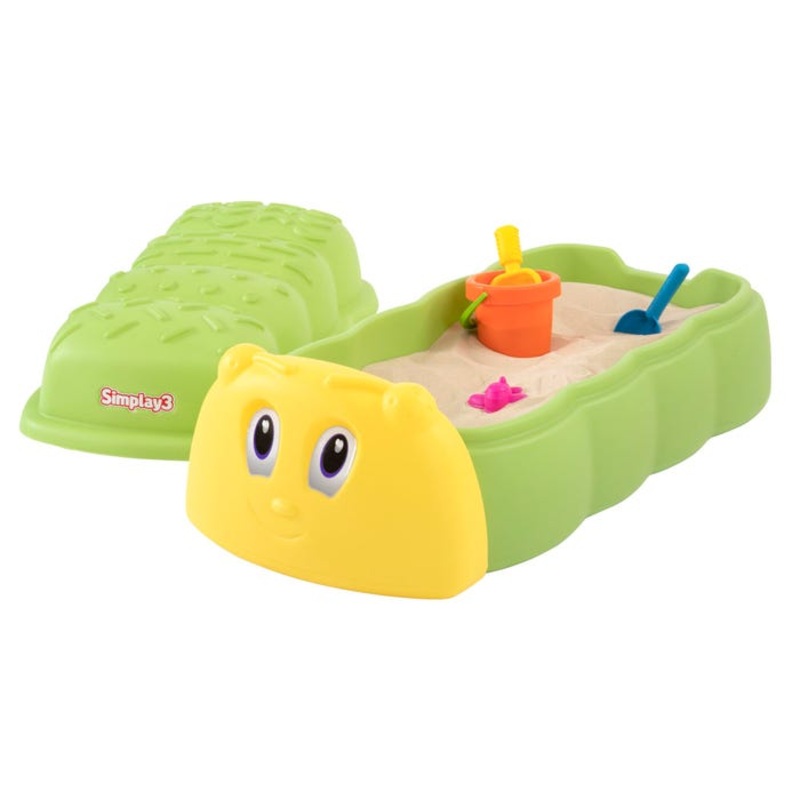 Simplay3 Caterpillar Sand Box, 44 x 20 x 14-1/4 Inches