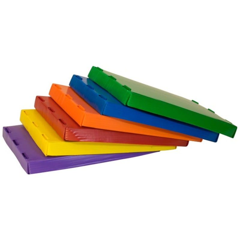 Shield Small Storage Bin Lids Rainbow Color, Set of 6