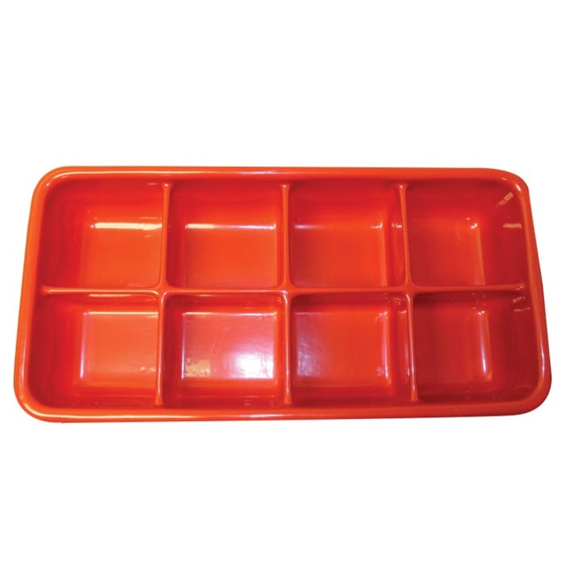 Shirley K's Storage Tray, 8 Compartment, 19 x 9-1/2 x 3-1/2 Inches, Red