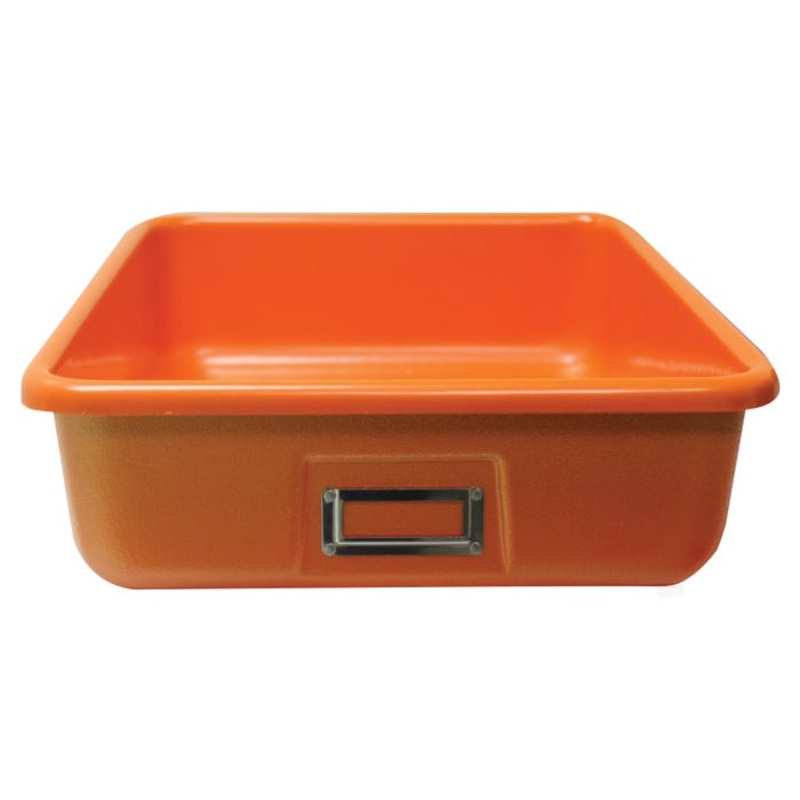 Shirley K's T-142 Storage Bin, 19 x 12-1/2 x 4-3/8 Inches, Orange