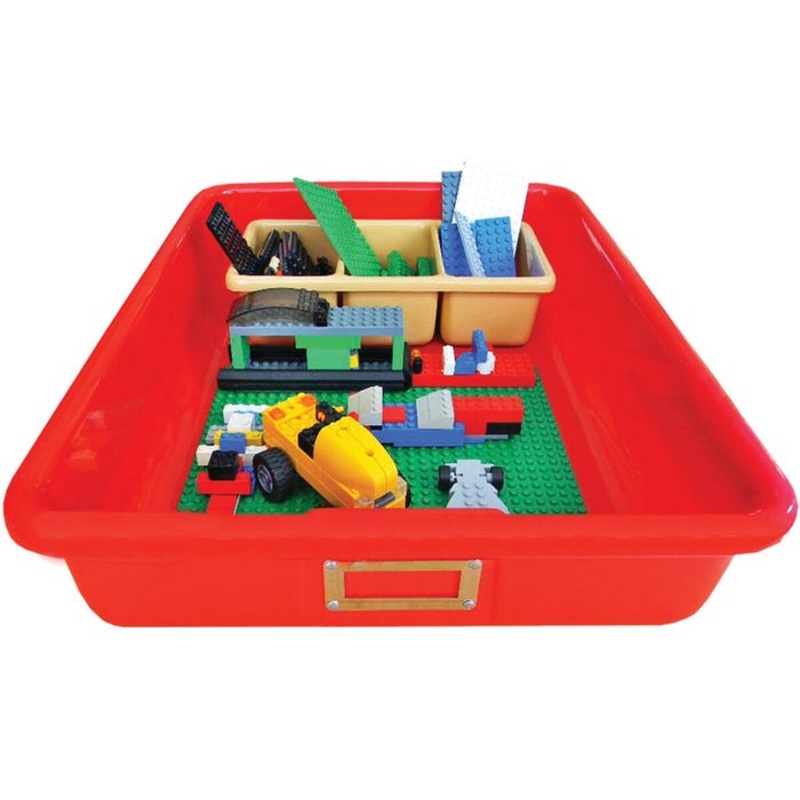 Shirley K's T-181 Storage Bin, 16 x 12 x 4 Inches, Red