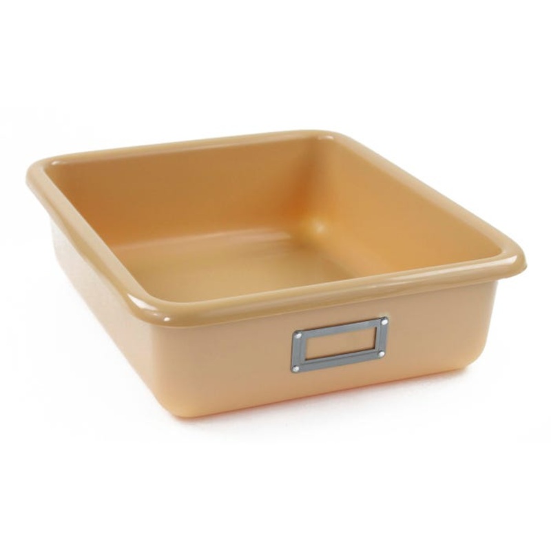 Shirley K's T-183 Storage Bin, 14 x 12 x 4 Inches, Tan
