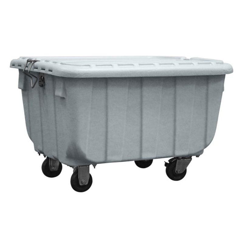 Shirley K's Wheeled Storage Container with Lid, 25-7/8 x 20-1/2 x 12-7/8 Inches, Gray
