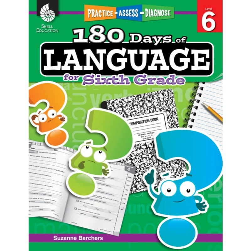 Shell Education 180 Days of Language for Sixth Grade