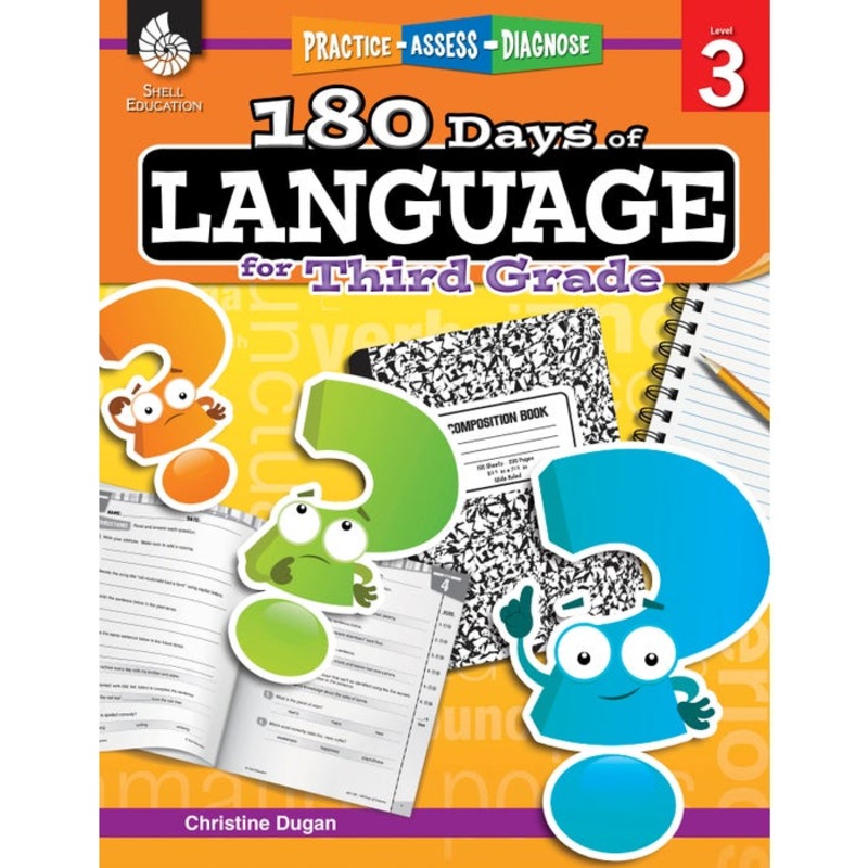 Shell Education 180 Days of Language for Third Grade