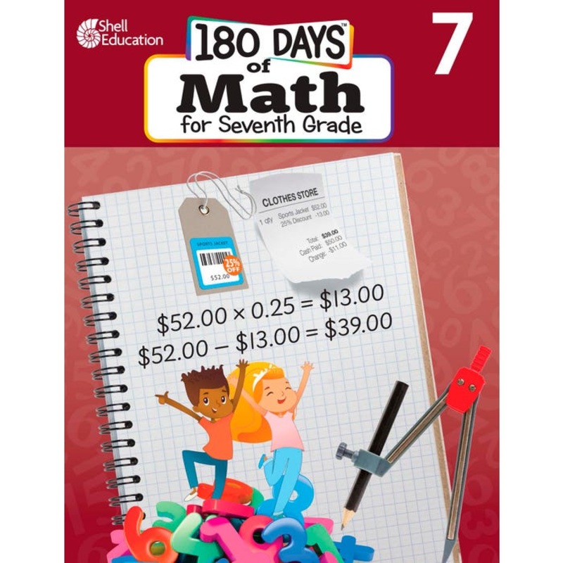 Shell Education 180 Days of Math for Seventh Grade