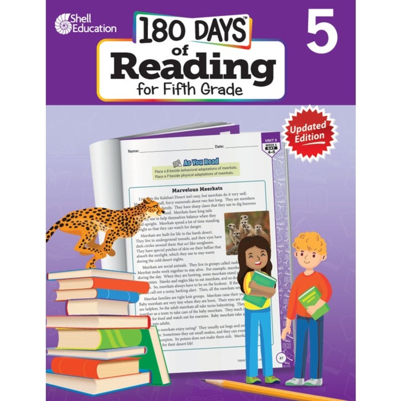 Shell Education 180 Days Of Reading For Fifth Grade, Second Edition