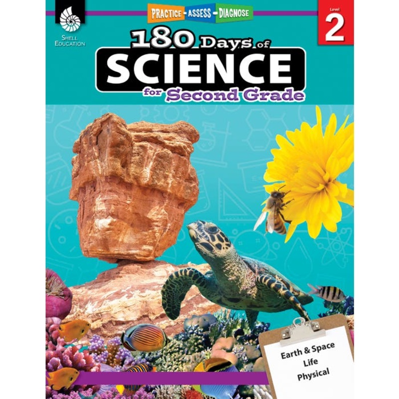 Shell Education 180 Days of Science Book for Second Grade