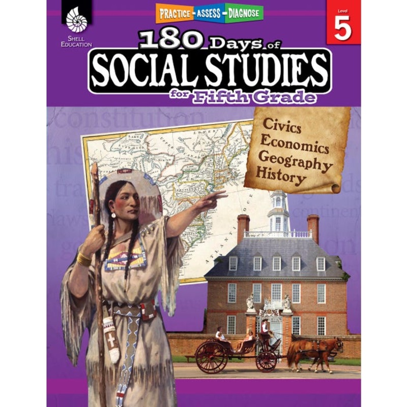 Shell Education 180 Days of Social Studies for Fifth Grade