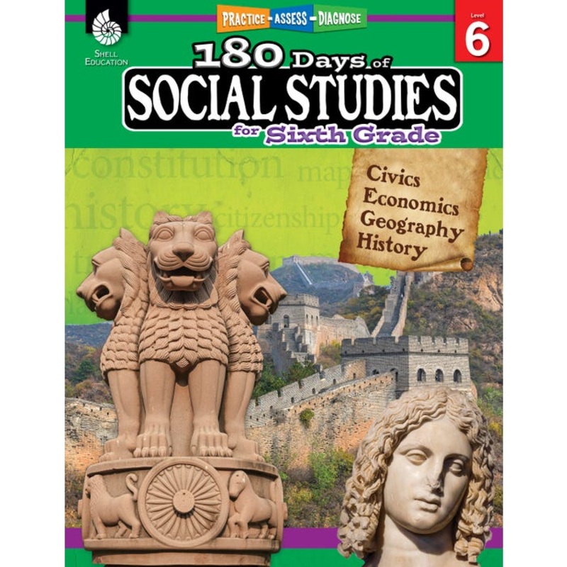 Shell Education 180 Days of Social Studies for Sixth Grade