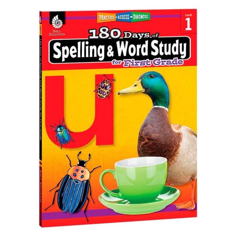 Shell Education 180 Days of Spelling and Word Study for First Grade
