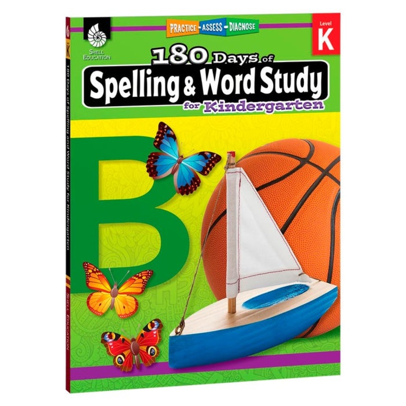 Shell Education 180 Days of Spelling and Word Study for Kindergarten