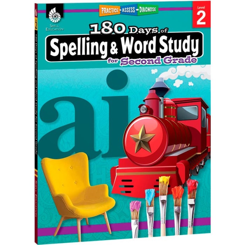 Shell Education 180 Days of Spelling and Word Study for Second Grade