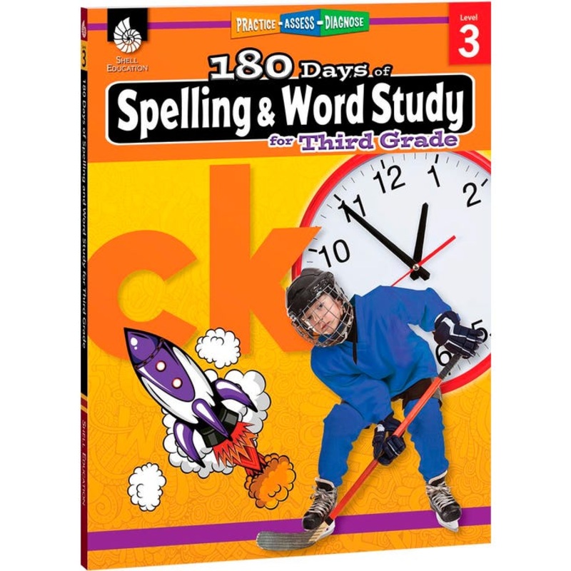 Shell Education 180 Days of Spelling and Word Study for Third Grade