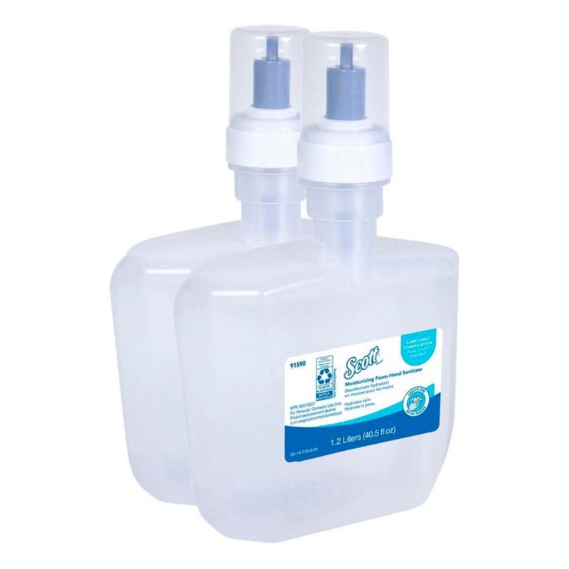 Scott Moisturizing Foam Hand Sanitizer Refill, 1200 mL, Cucumber Scent, Pack of 2