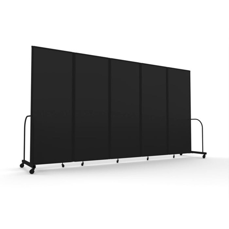 Screenflex Fire Resistant Welding Screen, 3 Panels, 8-1/2 x 7-1/2 Feet, Black