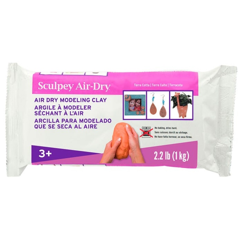 Sculpey Air-Dry Clay, Terra Cotta, 2-1/5 Pounds